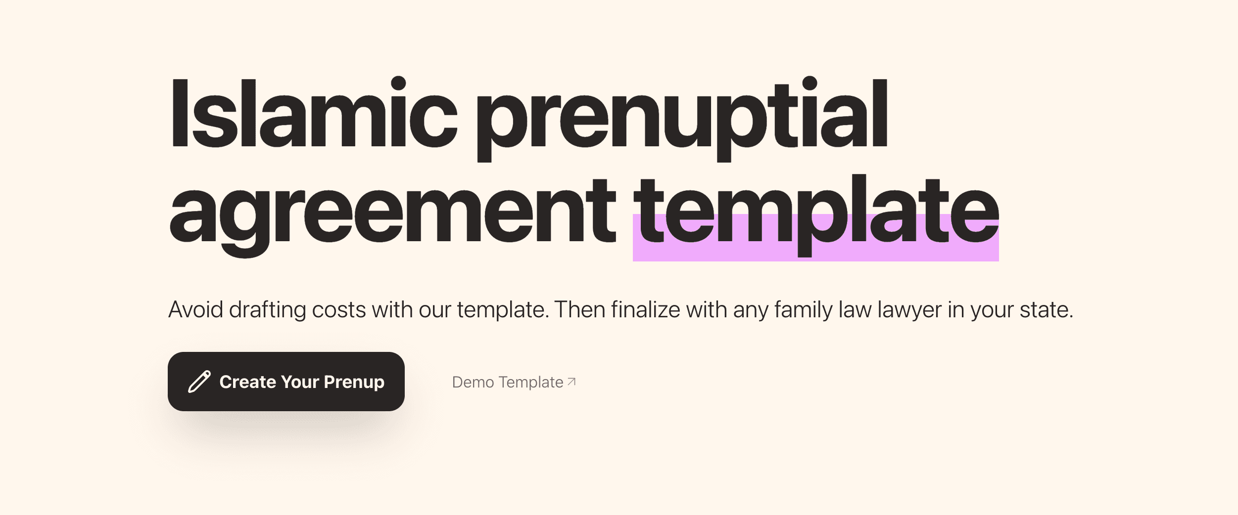 Islamic prenup template